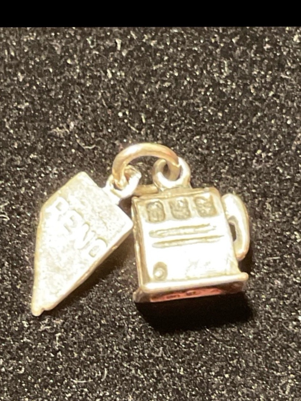 Sterling Silver Charm One arm bandit Reno 3-D
